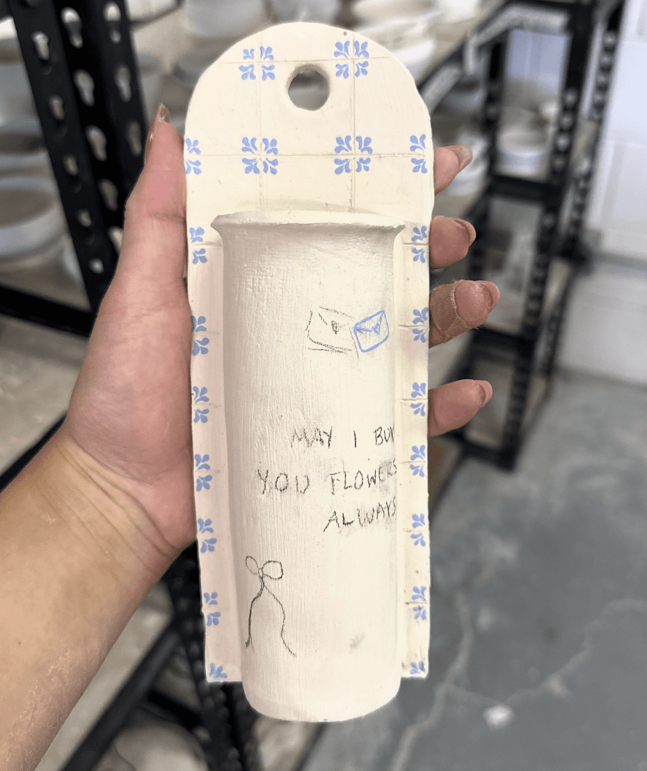 Mother's Day Wall Mounted Vase (Handbuilding) - View 2