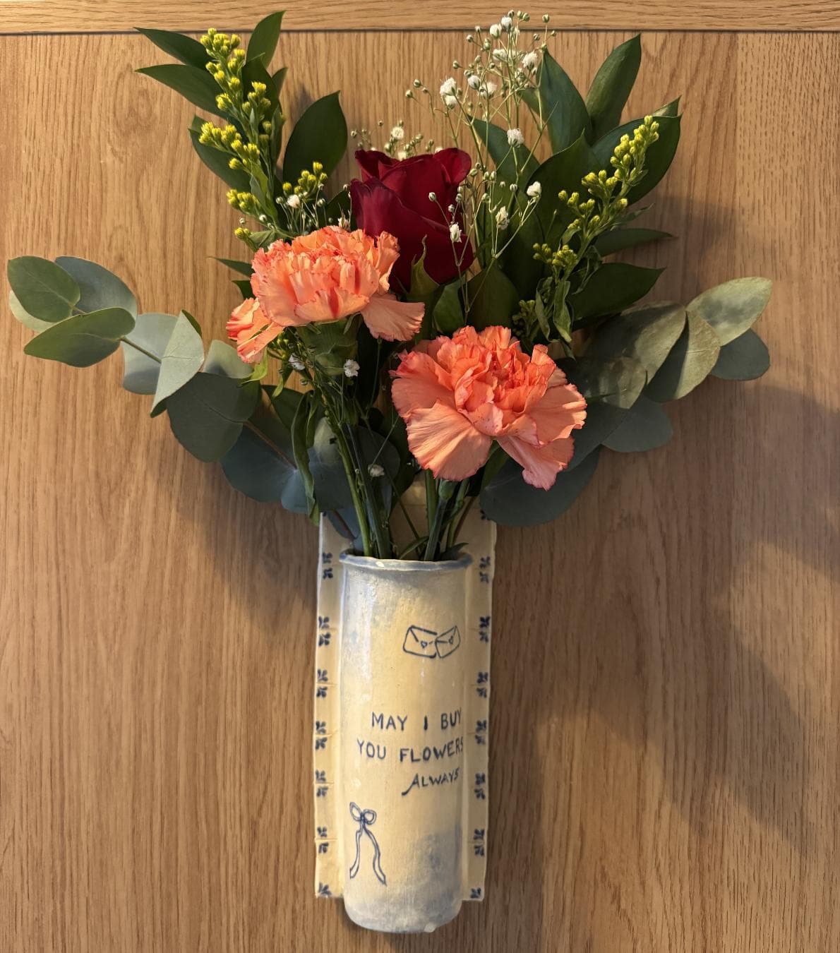 Mother's Day Wall Mounted Vase (Handbuilding)