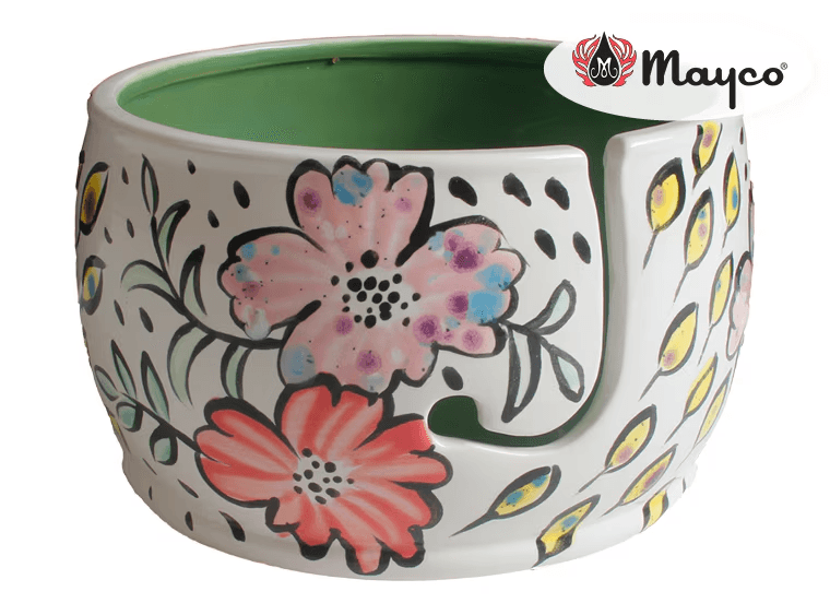 Custom Glazed Yarn Bowl - View 1